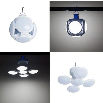 Luz LED solar plegable, carga solar USB