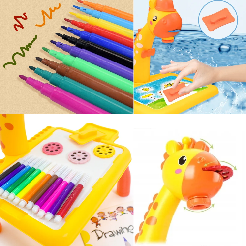 Tablero  de dibujo con proyección para niños