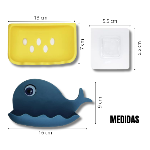 Jabonera en forma de ballena