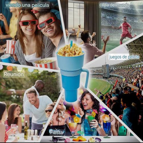 Vaso 2 en 1 para Snack