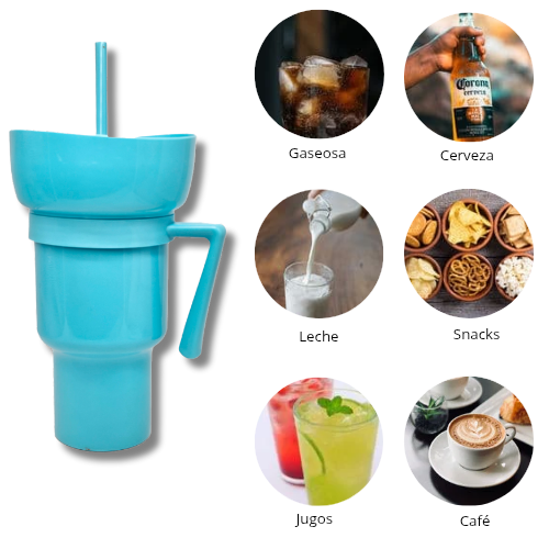 Vaso 2 en 1 para Snack