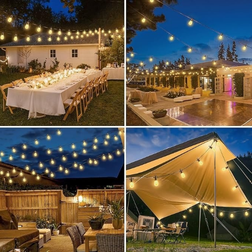 Luces de cadena LED de 10 metros con bombillas.