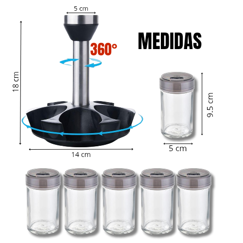 Especiero giratorio de 360°