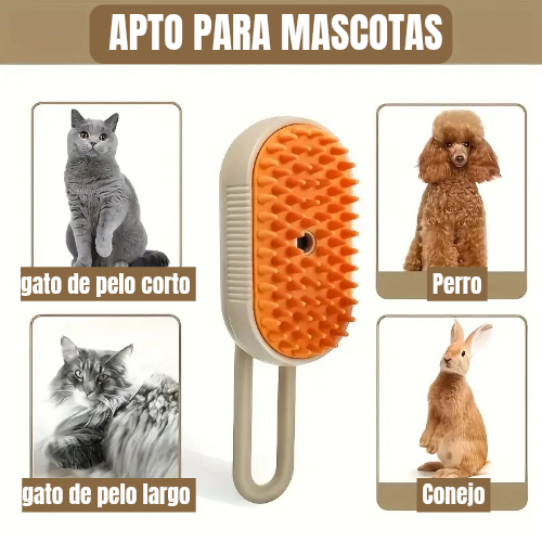Cepillo Eléctrico de Vapor para Mascotas