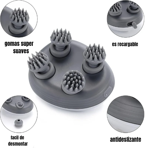 Masajeador de cabeza eléctrico recargable