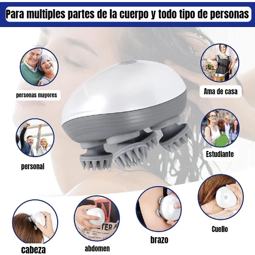 Masajeador de cabeza eléctrico recargable