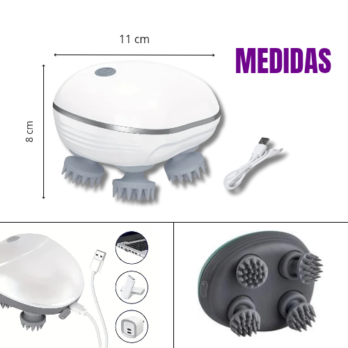 Masajeador de cabeza eléctrico recargable
