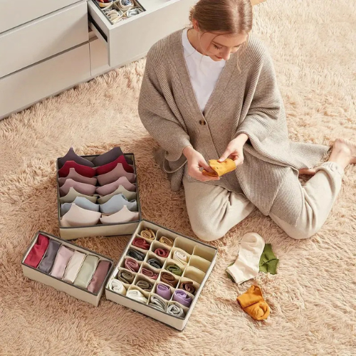 Set de 4 piezas organizador de ropa interior