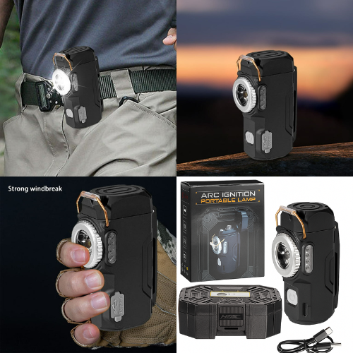 Mini Linterna encendedor con estuche