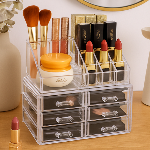 Roperito organizador de maquillaje acrílico