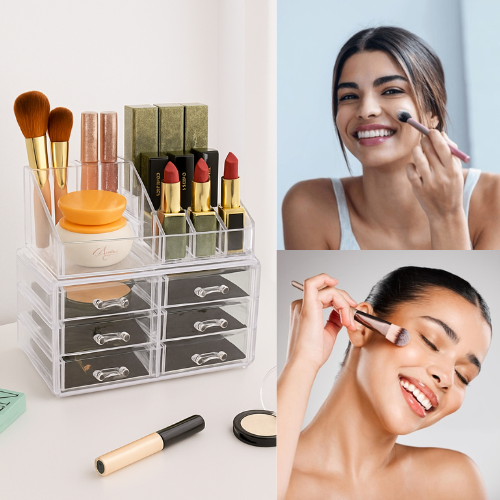 Roperito organizador de maquillaje acrílico