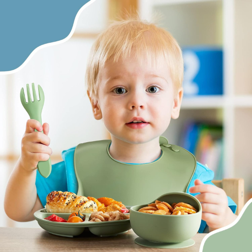 Set de alimentación de silicona para bebé