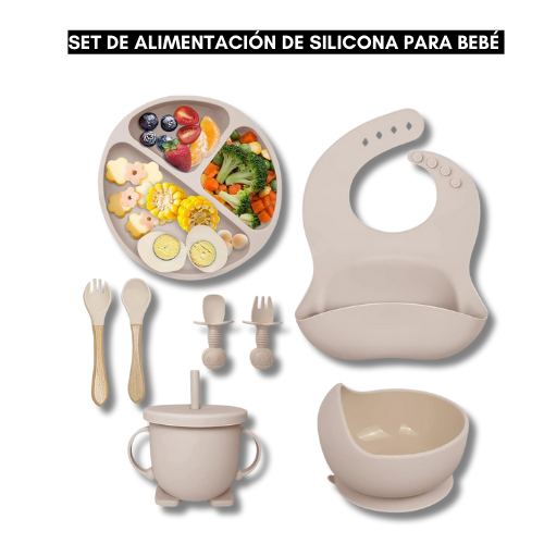 Set de alimentación de silicona para bebé
