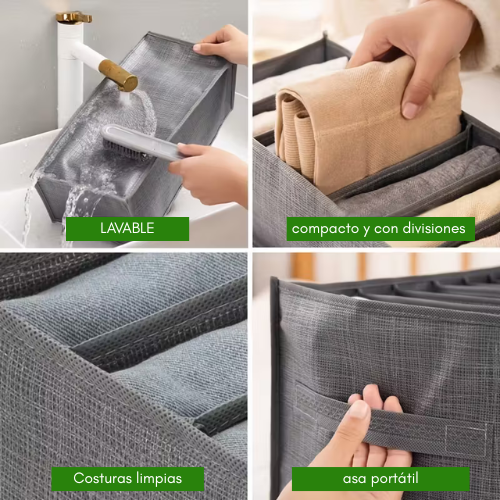 Organizador plegable con 5 divisiones