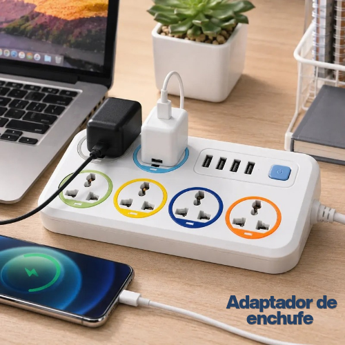 Adaptador de enchufe 6 en 1