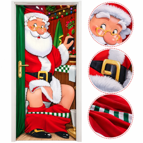 Forro de puerta navideño