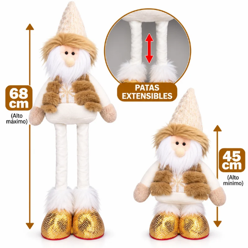 Muñecos patilargas navideños