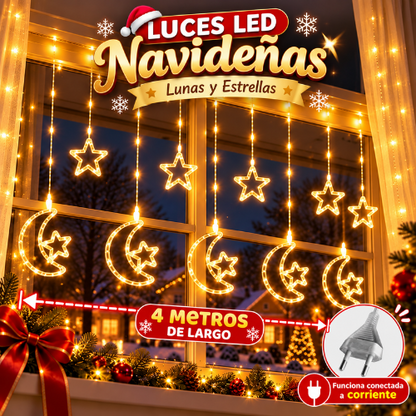 Cortina de luces navideñas