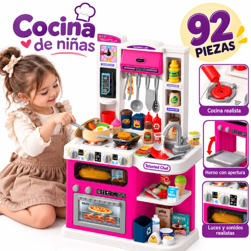 Cocina de niña - 92 PIEZAS