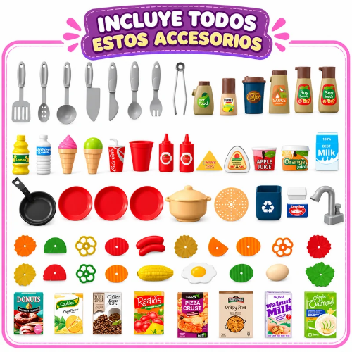 Cocina de niña - 92 PIEZAS