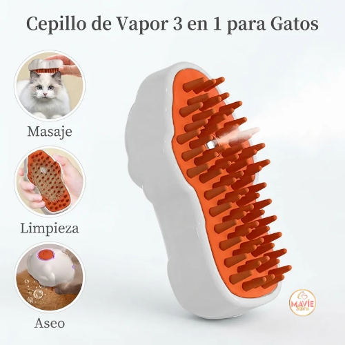 Cepillo a vapor de mascotas