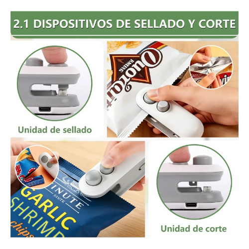 Mini sellador de bolsas