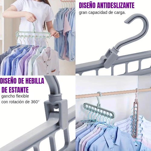 PACK 3 PERCHAS PLEGABLES PARA ROPA